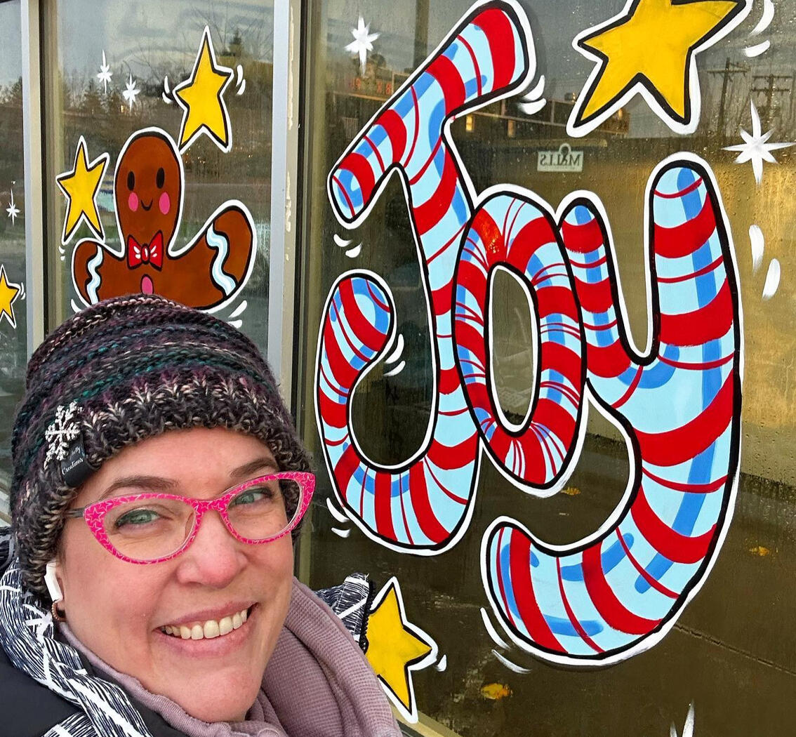 custom hand painted window art for any space, and occasion